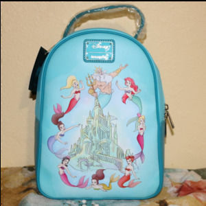 Loungefly Disney The Little Mermaid Ariel & Family Atlantica Castle Backpack